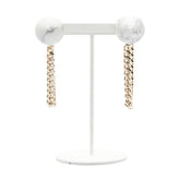 フェンディ スタッドピアス チェーン ゴールド メッキ レディース FENDI 【中古】